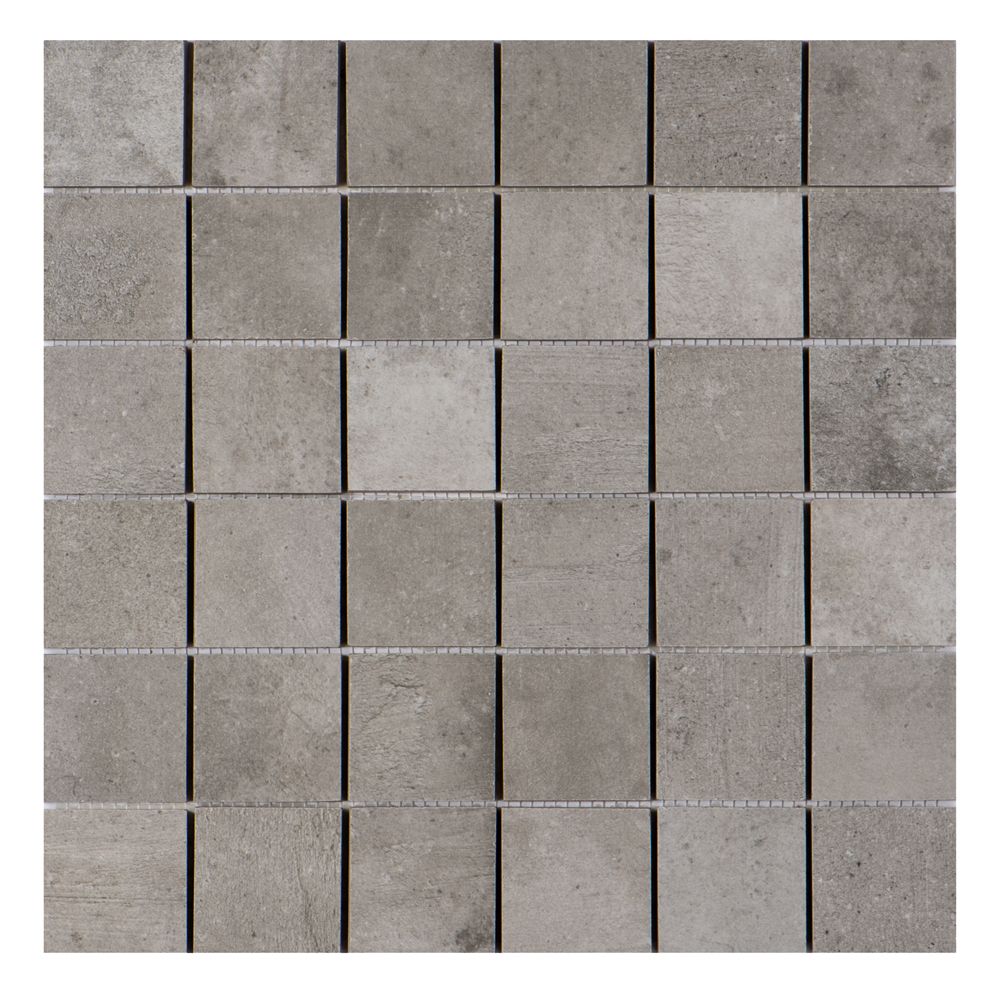 Proton Gris Mosaic 2x2 Matte Finish Porcelain Concrete Tile