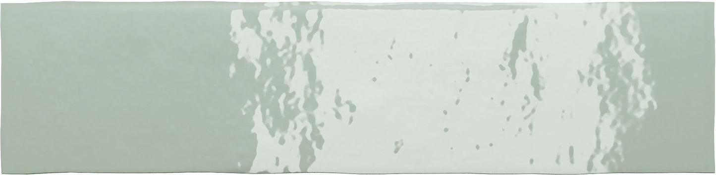 Pura Menta 2"x10" Polished Finish Subway Porcelain Tile