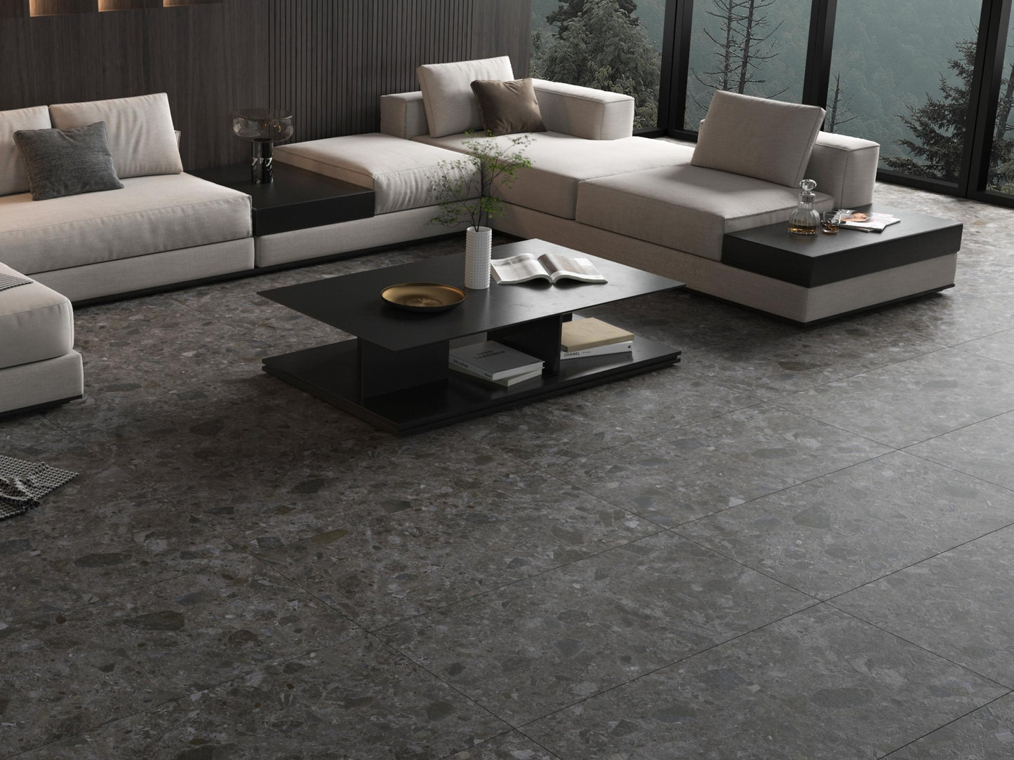 Robusta Dark Grey 24"x24" Porcelain Pavers – 2cm Matte Outdoor Deck Tiles