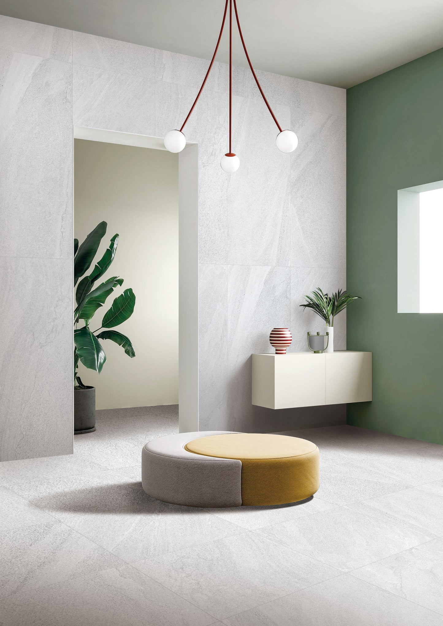 Limestone Light Grey 24"x48" Polished Finish Porcelain Tile