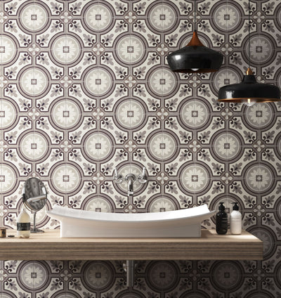 Saint Germain Marrone 8x8 Matte Porcelain Patterned Tile