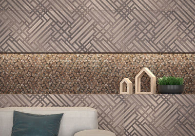 Saloni Kross Marron-Cacao 16x48 Matte Wood Look Wall Tile