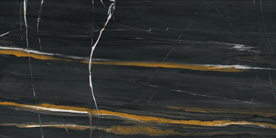 Saint Laurent 24x48 polished marble-look porcelain tile front view