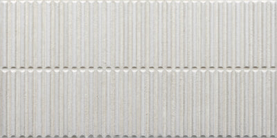 Homey Stripes White 12x24 Polished Fluted Backsplash Tile