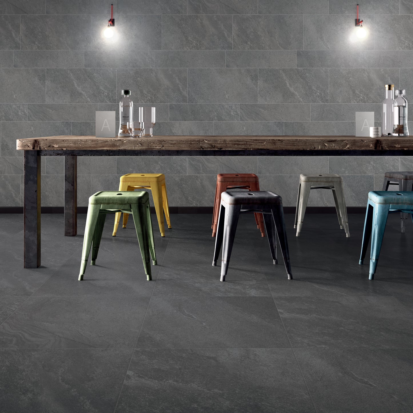 Shadestone Charcoal 24"x24" Matte Porcelain Tile