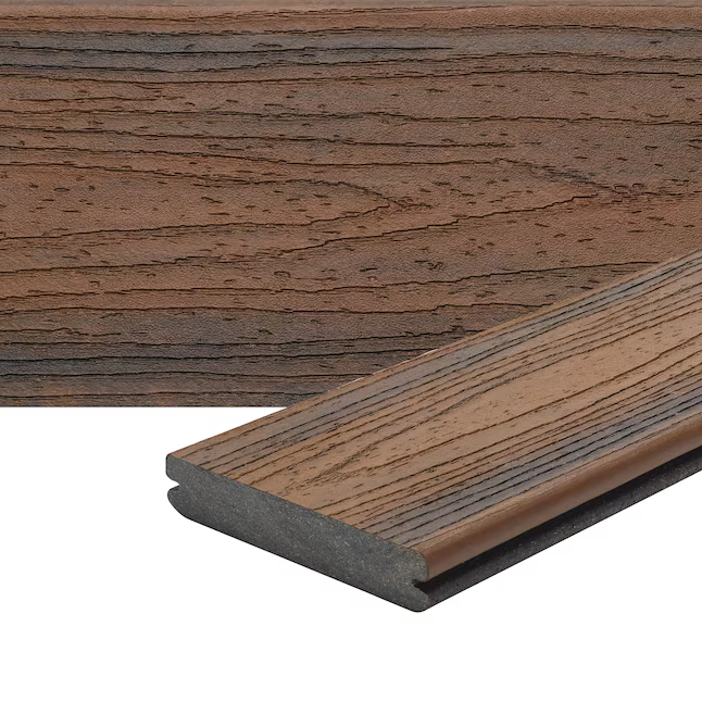 Trex Spiced Rum 1"x6"x20 ft. Groove Edge Decking Board