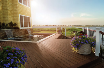 Trex Spiced Rum 2"x4"x16 ft. Square Edge Decking Board