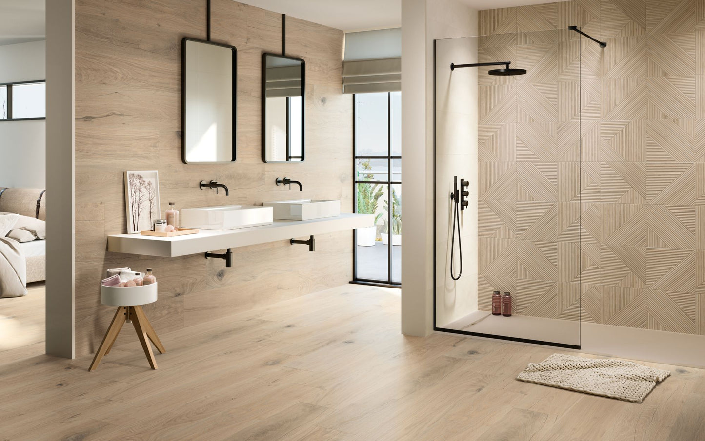 Tangram Camel 12x40 Matte Finish Wood Look Ceramic Wall Tile