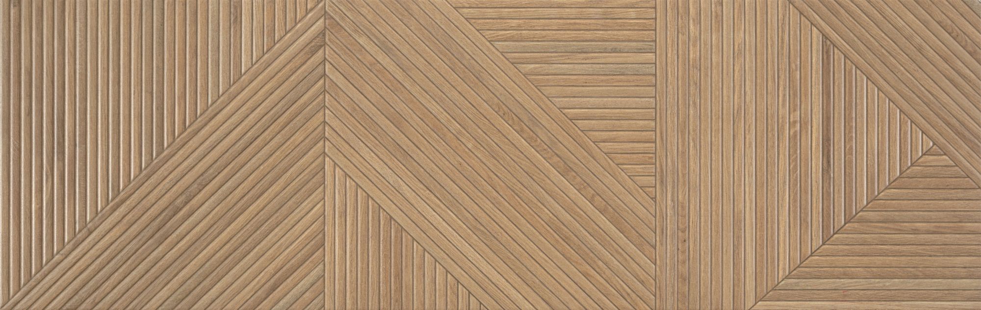 Tangram Walnut 12x40 Matte Wood Look Ceramic Wall Tile