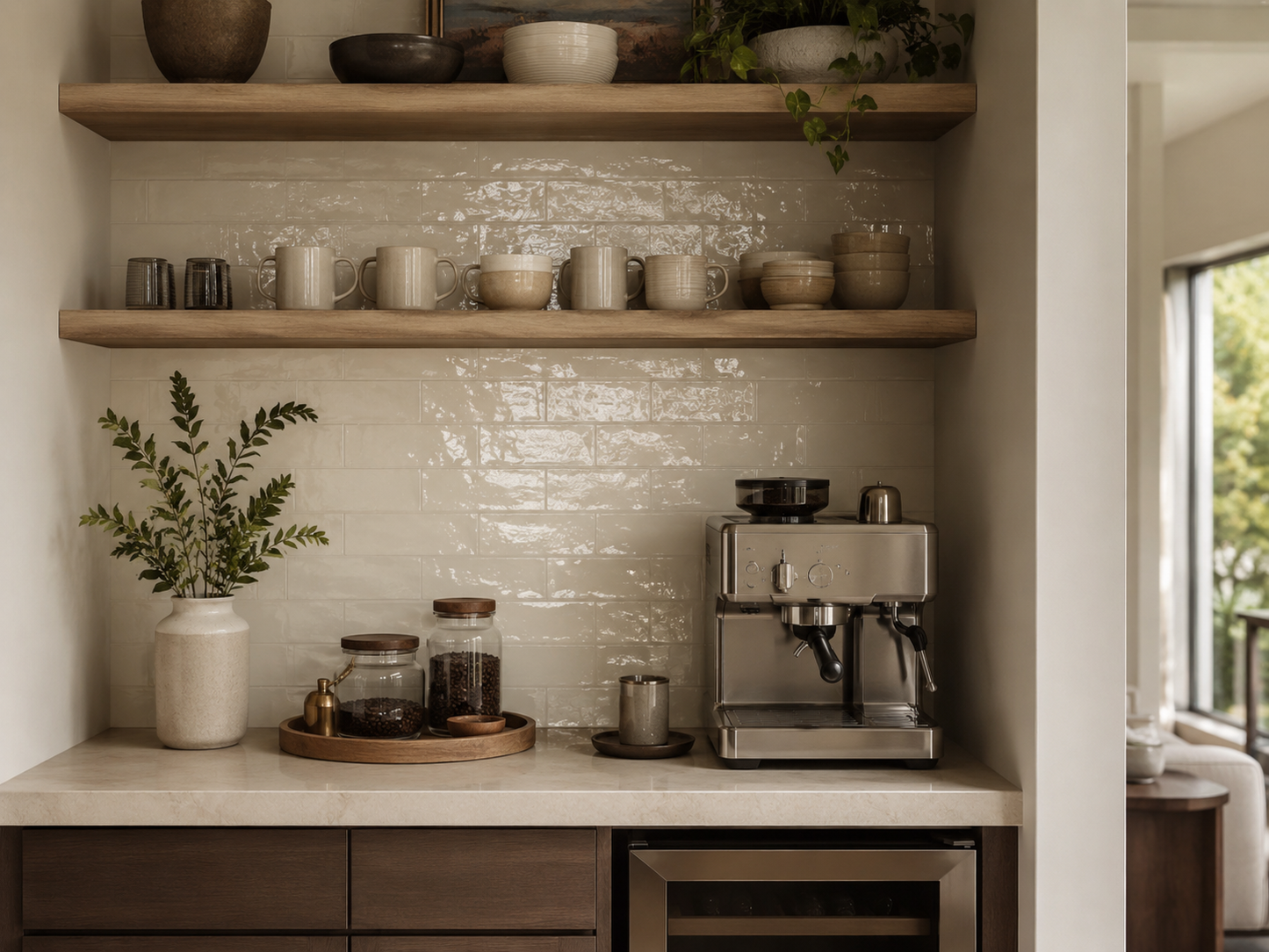 Wavy 2 Taupe 3x12 Glossy Ceramic Subway Tile for Backsplash/Wall