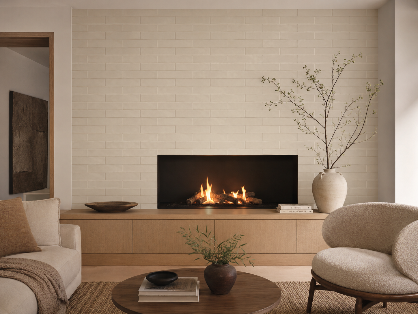 Wavy 2 Taupe 3x12 Matte Ceramic Subway Tile for Backsplash/Wall
