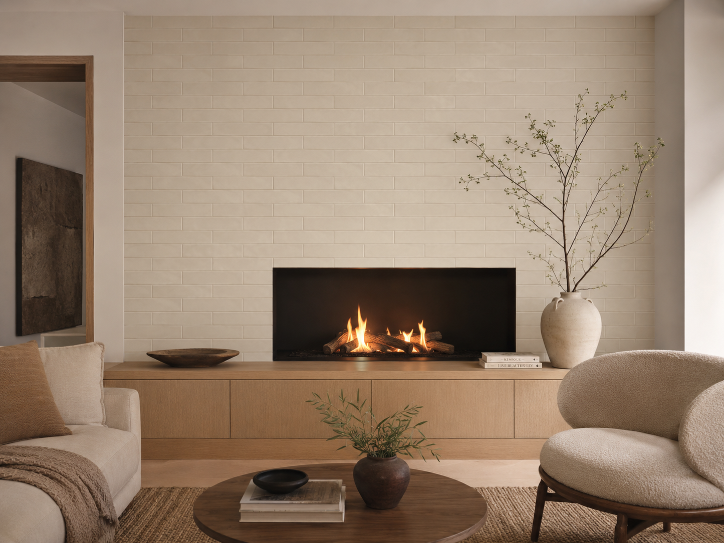 Wavy 2 Taupe 3x12 Matte Ceramic Subway Tile for Backsplash/Wall