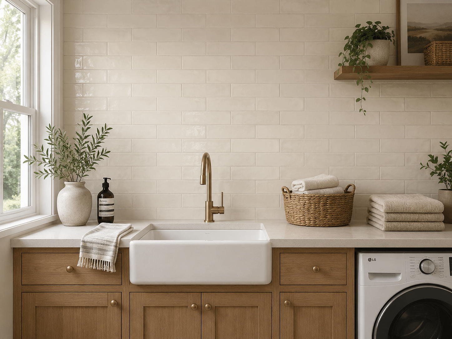 Wavy 2 Taupe 3x12 Matte Ceramic Subway Tile for Backsplash/Wall