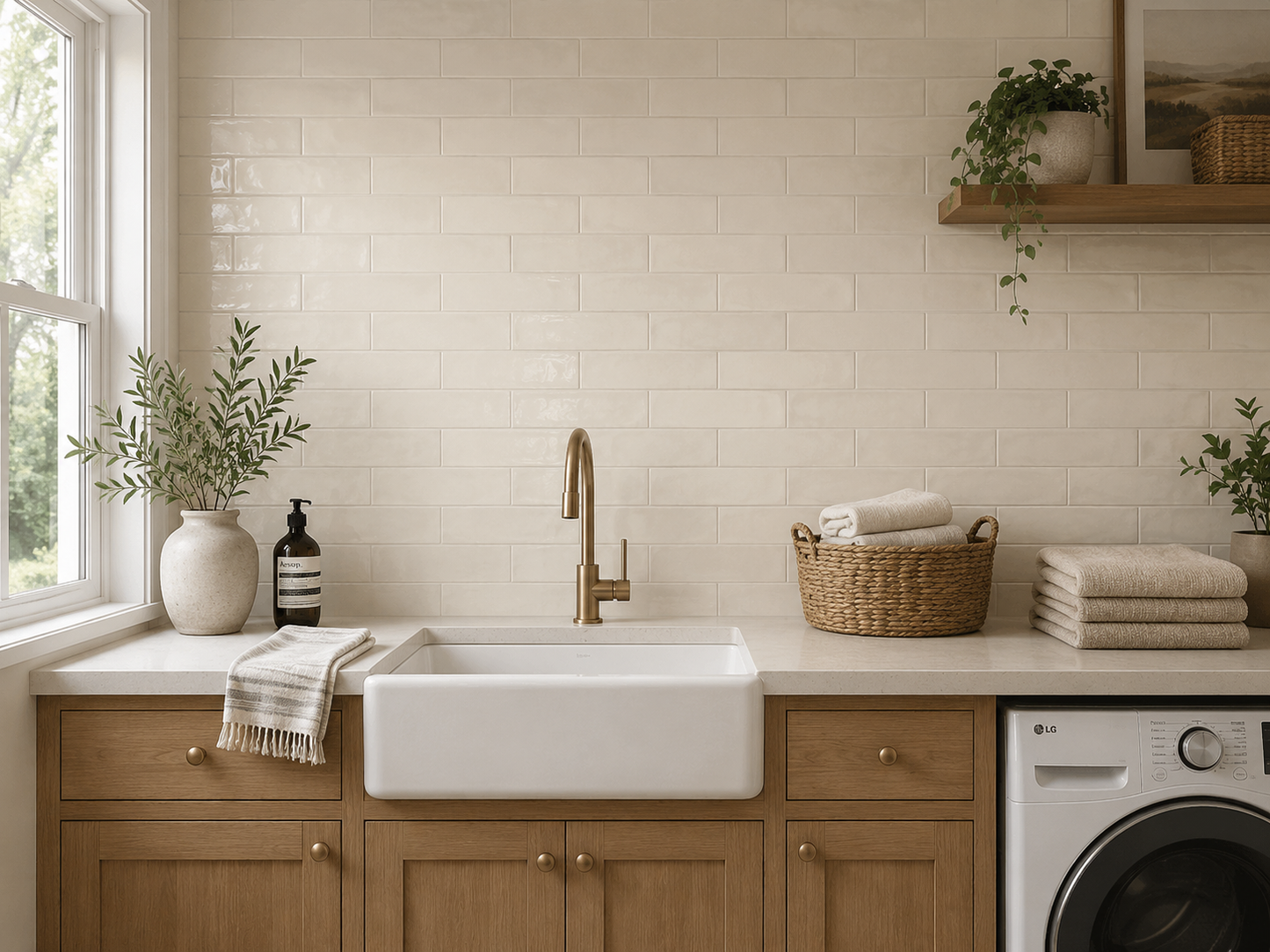 Wavy 2 Taupe 3x12 Matte Ceramic Subway Tile for Backsplash/Wall
