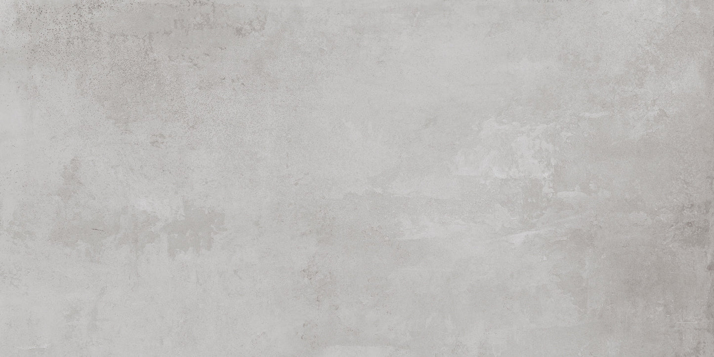Teba Silver 24"x48" Matte Concrete Porcelain Tile