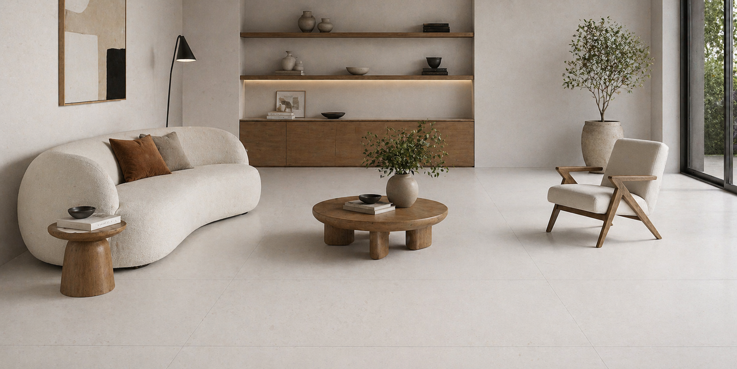 Terrazzo Bianca 24"x48" Matte Porcelain Tile