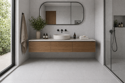Terrazzo Silver 12"x24" Matte Porcelain Tile