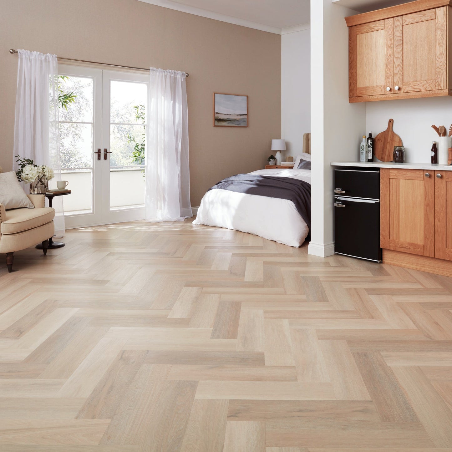 Karndean Korlok Texas White Ash 6"x24" Luxury Vinyl Flooring