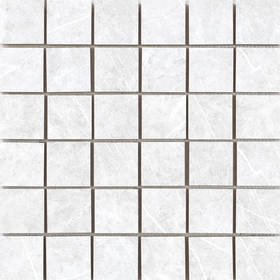 Theater White Mosaic 2x2 Matte Finish Porcelain Tile