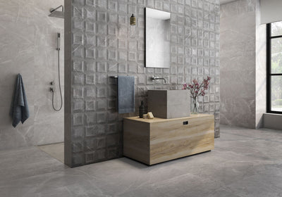 Tholos Grafito 12x36 Matte Decorative Ceramic Wall Tile