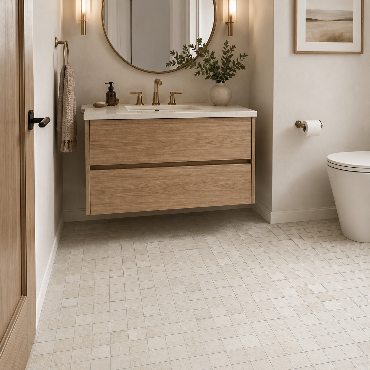 Tivoli Perla Mosaic 2x2 Matte Finish Porcelain Tile