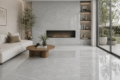 Vena Light Grey 12"x24" Polished Finish Porcelain Tile