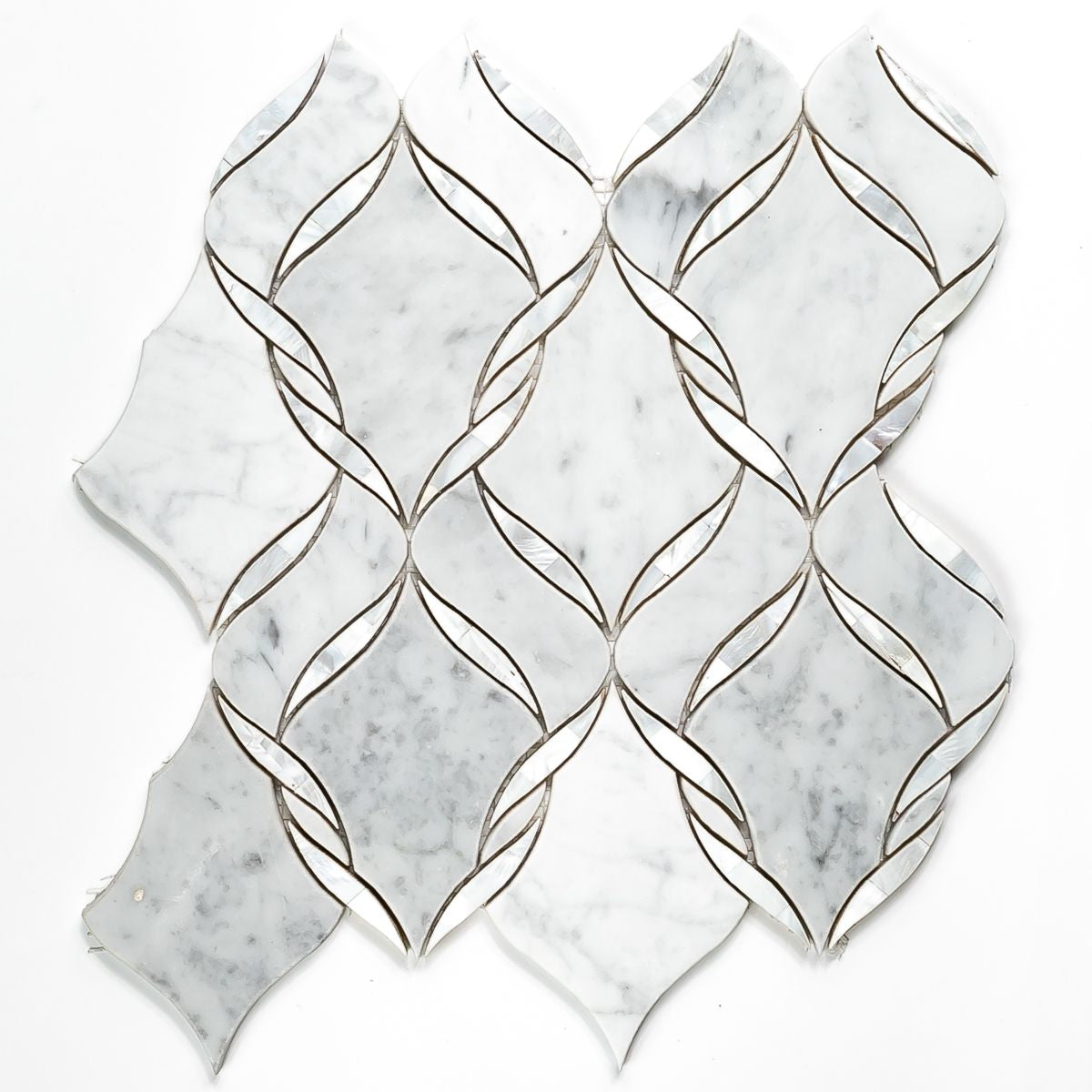 Waterjet Nebula Carrara Polished