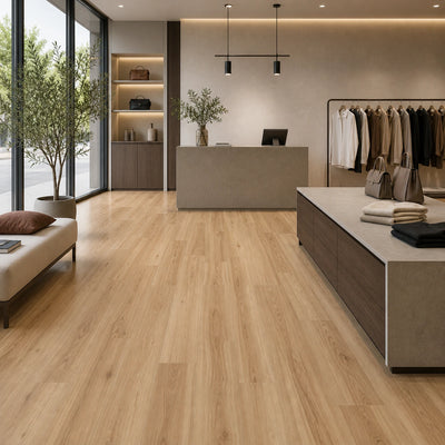 wood look Vinyl Flooring Planks in commercial space